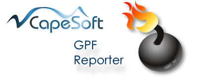GPFReporter header linked to CapeSoft home page