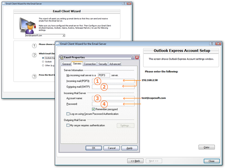 Email Client Wizard screenshot