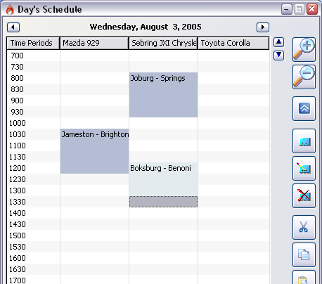 day scheduler screenshot