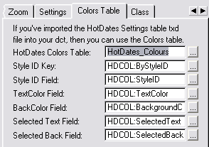 colors table screenshot