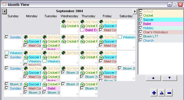 month overview screenshot