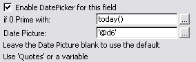 enable date picker screenshot