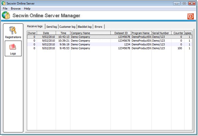 Secwin Online Server screenshot